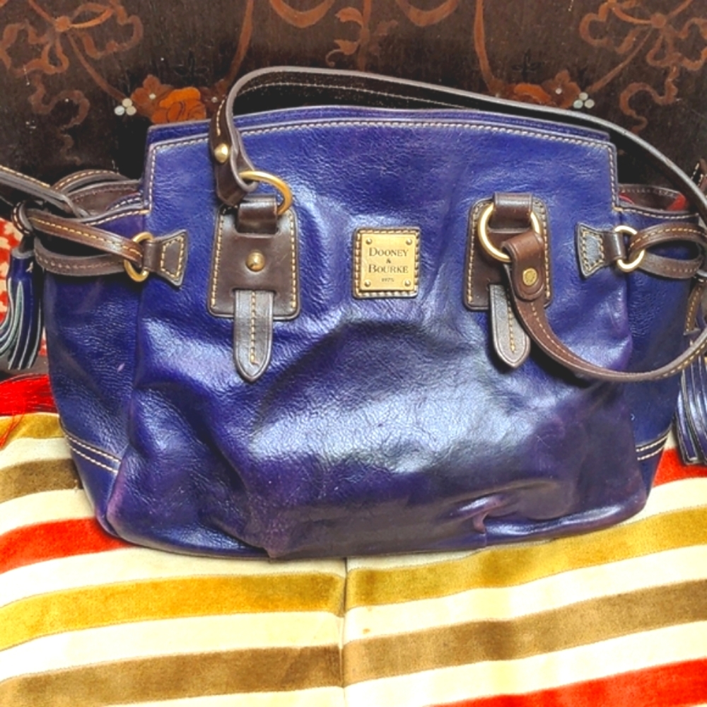 Dooney & Bourke Purple Leather Shoulder Bag